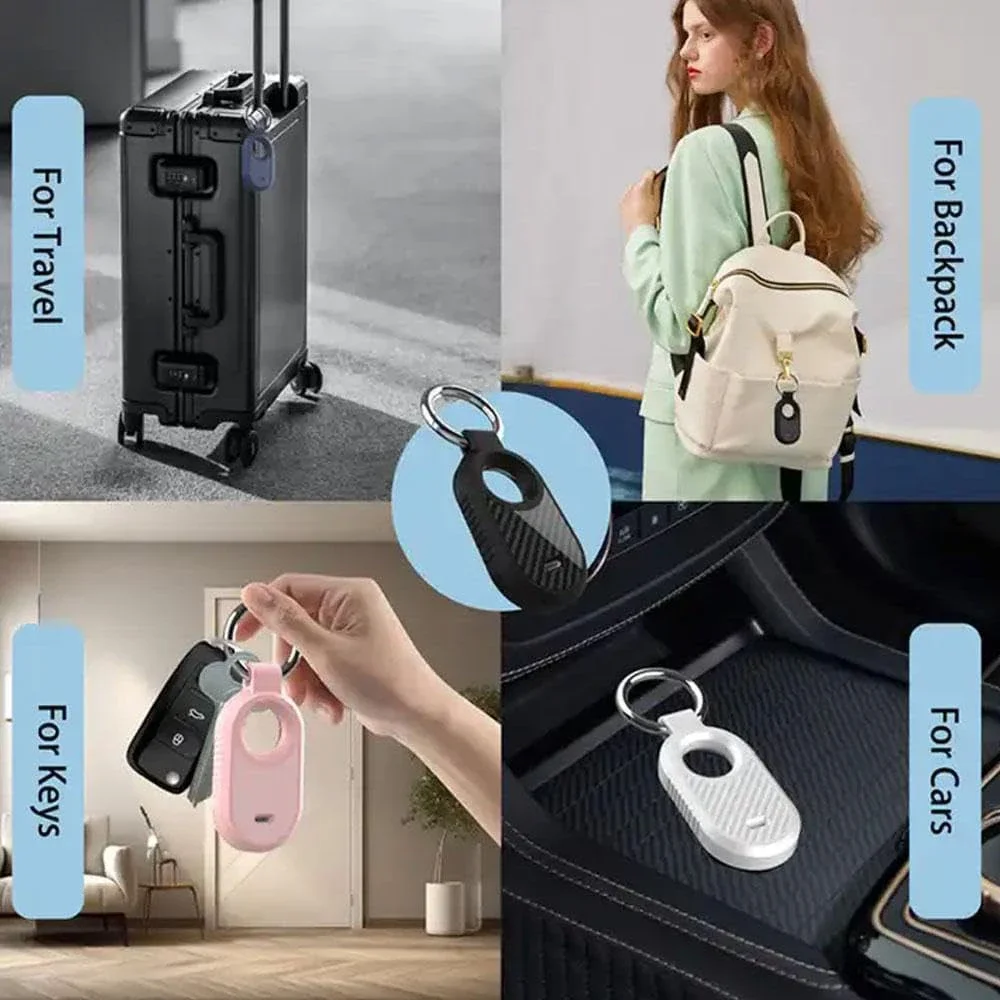 Carbon Fiber Style Case For Samsung Galaxy Smart Tag 2 Locator Anti-lost Backpack Keychain TPU Soft Silicone Protect Back Cover