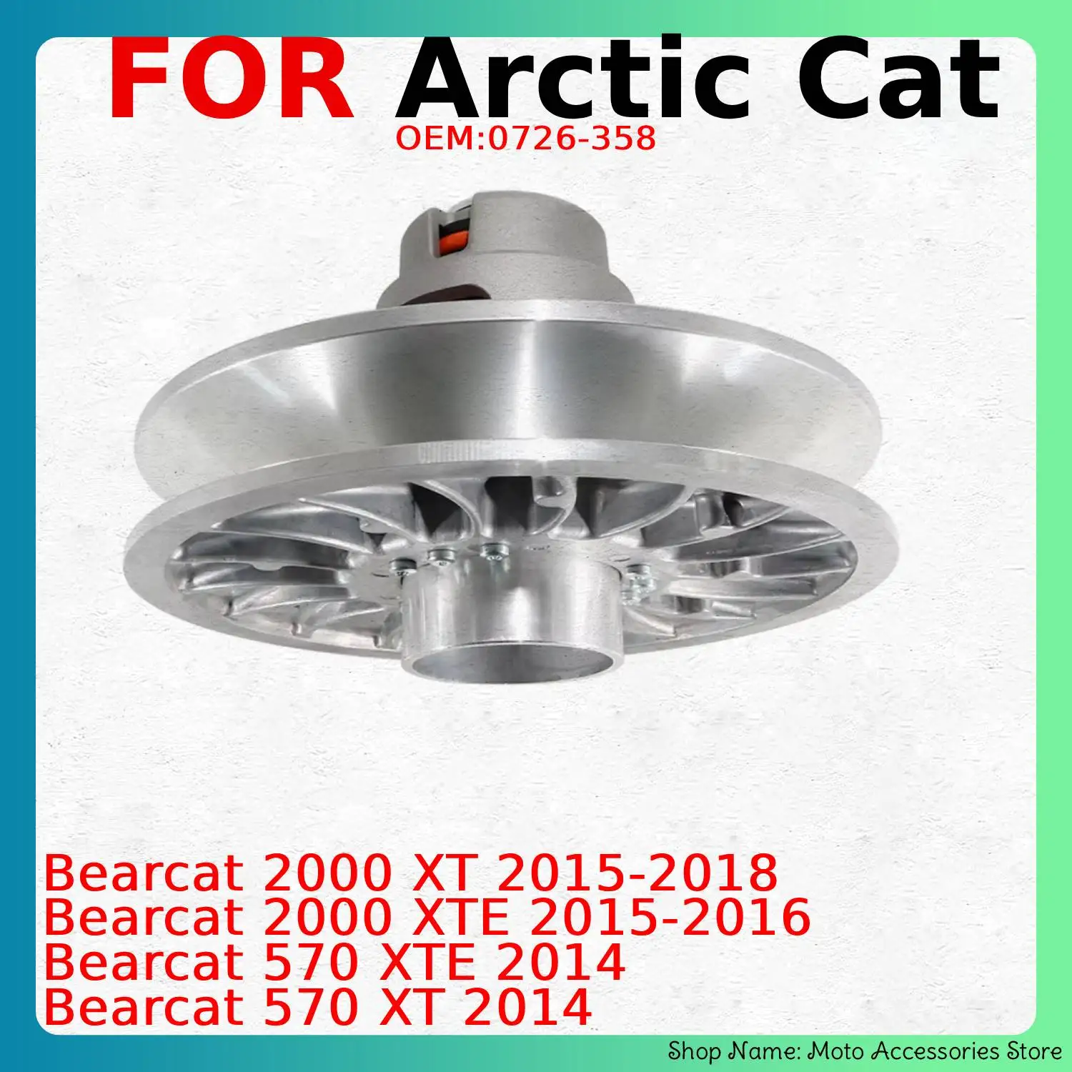 Secondary Driven Clutch 0726‑358 For Arctic Cat Bearcat 2000 XT XTE 570 XT XTE 2014‑2018 Snowmobile Replacement Clutch Assembly