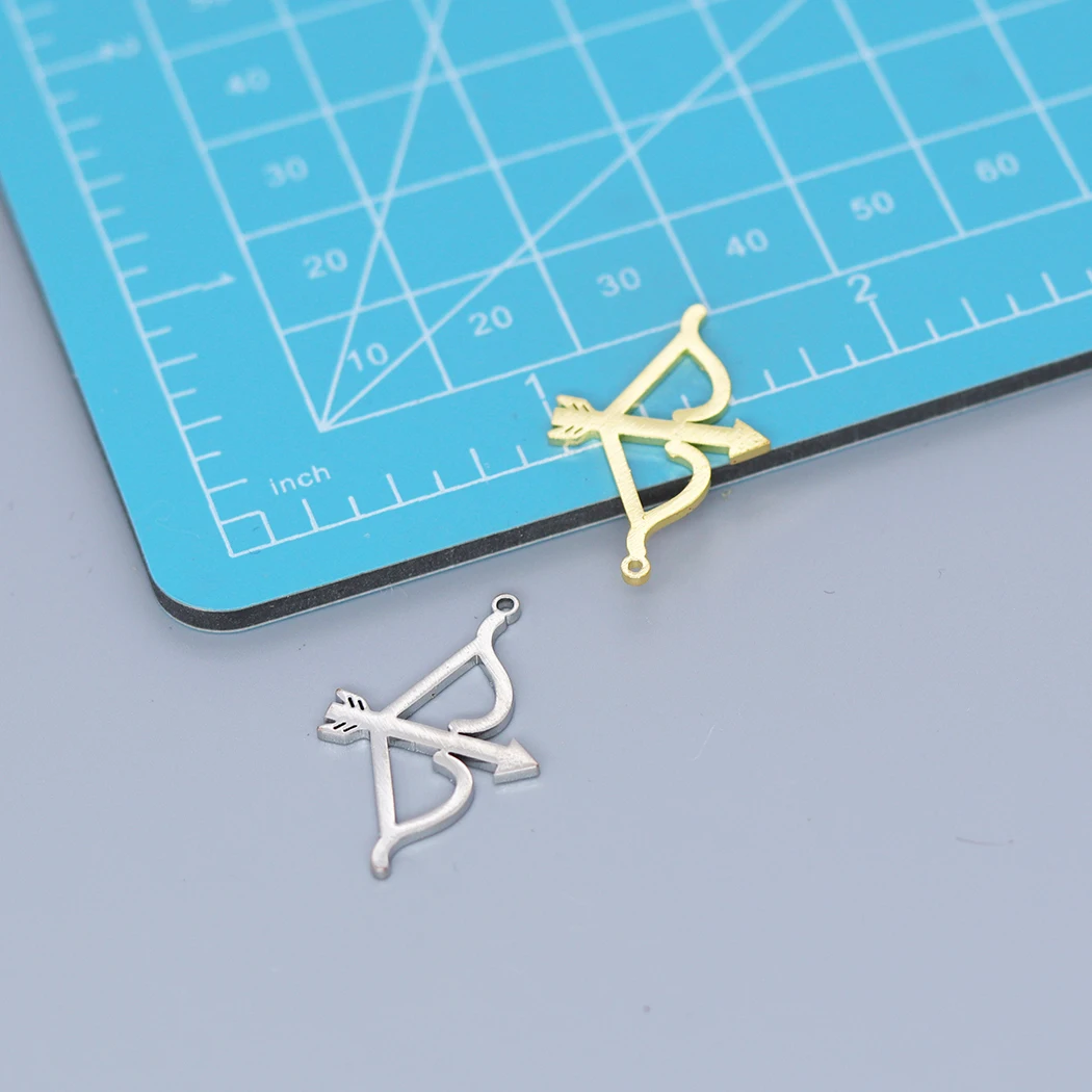 5PCS  Bow And Arrow Archer Necklace For Women Baby DIY Charm Pendant Stainless Steel Necklace Female