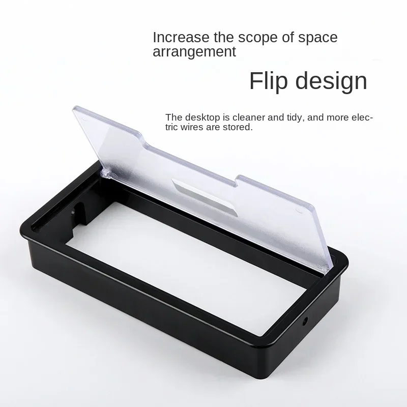 1pcs Wire Hole Cover Rectangle Cable Grommet Holder Outlet For Office Table Home Bank Computer Desk Furniture Hardware 160*80MM