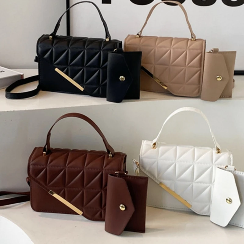 2024 NEW Bag with Small Purse Square Bag Large Capacity Shoulder Bags for Women Girl Crossbody Bag Handbag