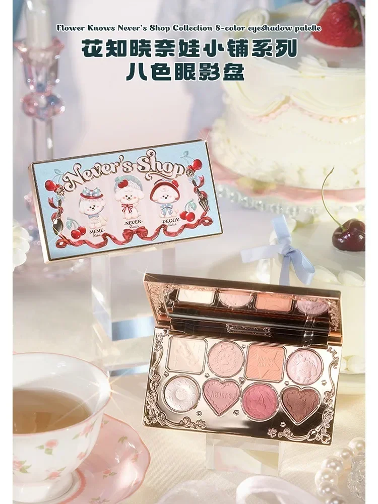 Flower Knows Nevers Famly Series Eyeshadow Palette New Waterproof Matte Pearl Eye Shadow Rare Beauty Females Makeup Cosmetics