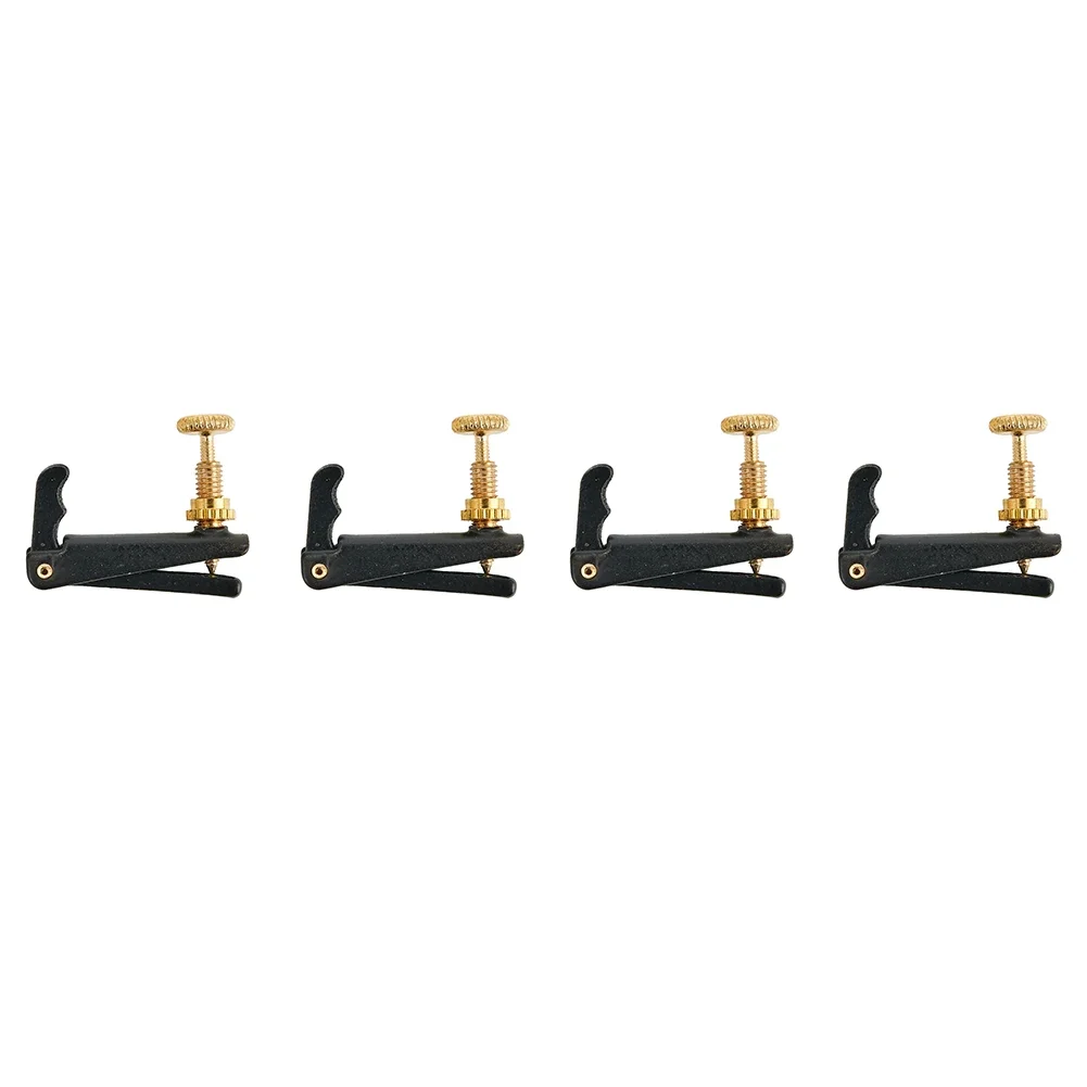 

Fine Tuner Violin Fine Tuner Adjusters Approx. 50g Black Fine Tuning 4Pcs / Set For 4/4 3/4 Violins Violin Fine Tuner