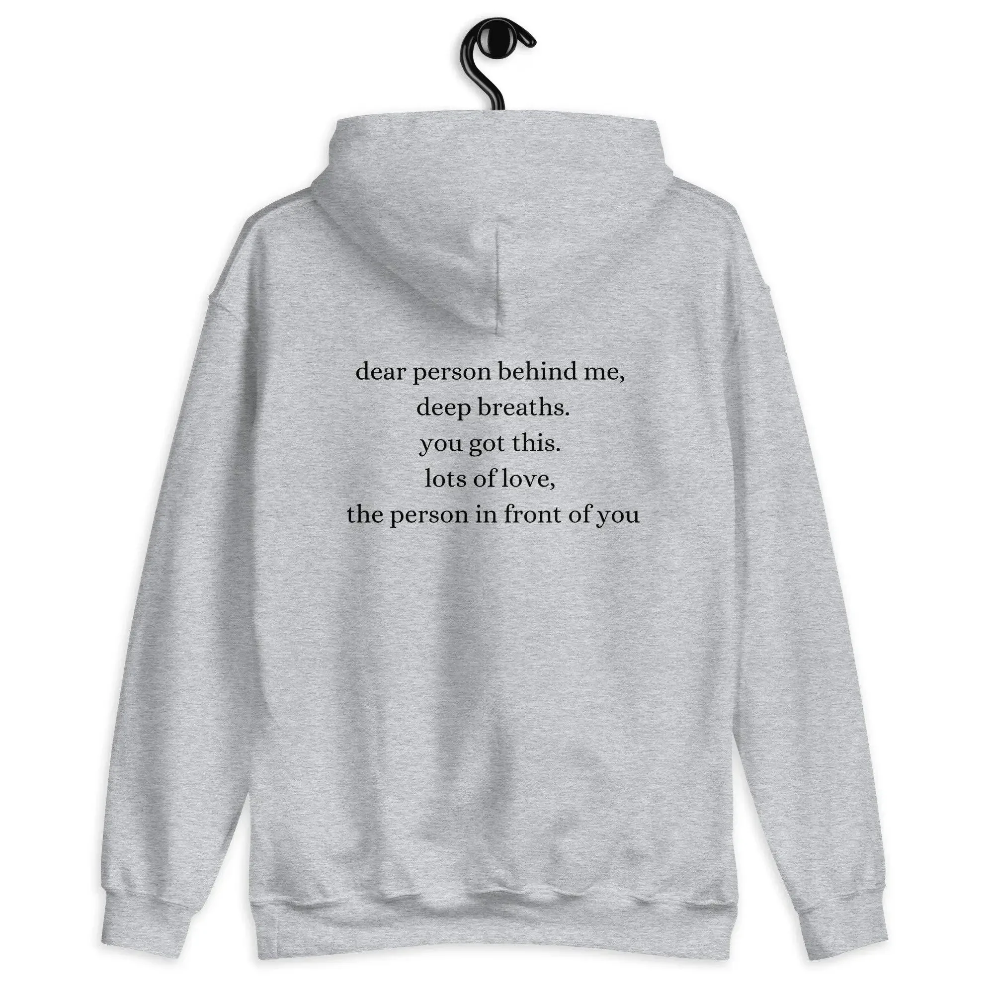 Dear Person Behind deep breaths Hoodie Women Hoody Sweatshirts Pullovers unisex pure cotton top jumper quote fit casual hoodies