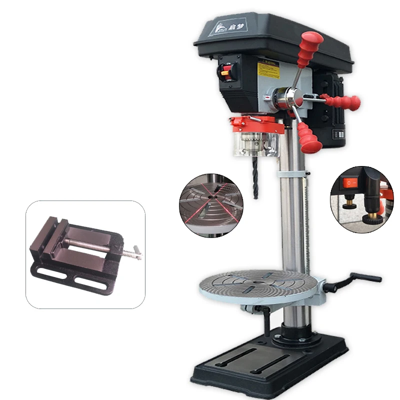 16mm 750W Industrial Laser Bench Drill Press With 4 Inch Flat Pliers Drilling Machine