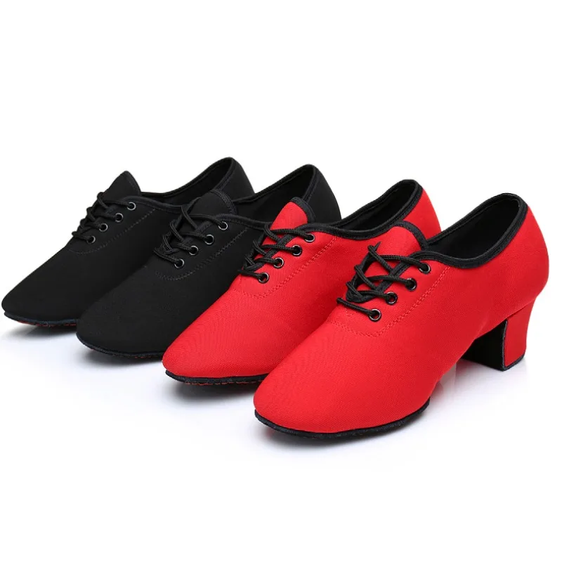 女性のラテンダンスシューズ子供のためのレディース社交ラテンタンゴモダンダンスシューズ男性サルサトレーニングシューズ 3.5/5 センチメートルヒール