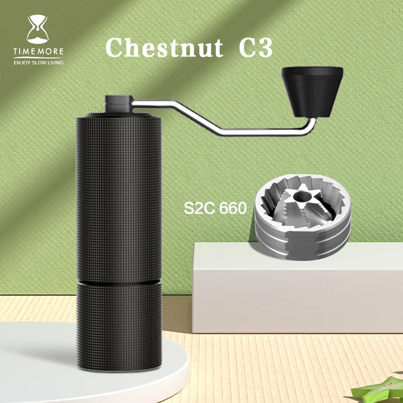 

TIMEMORE ChestnutC3 S2C660 burr 6 core Upgrade Manual Coffee Grinder Portable Hand Grinder Mill With Double Bearing Positioning