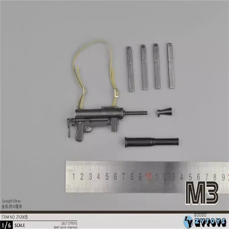 ZYTOYS ZY2003 ZY2004 ZY2005 1/6 US Army M3 Mini Weapon Toy Model Fit 12'' Action Figure In Stock