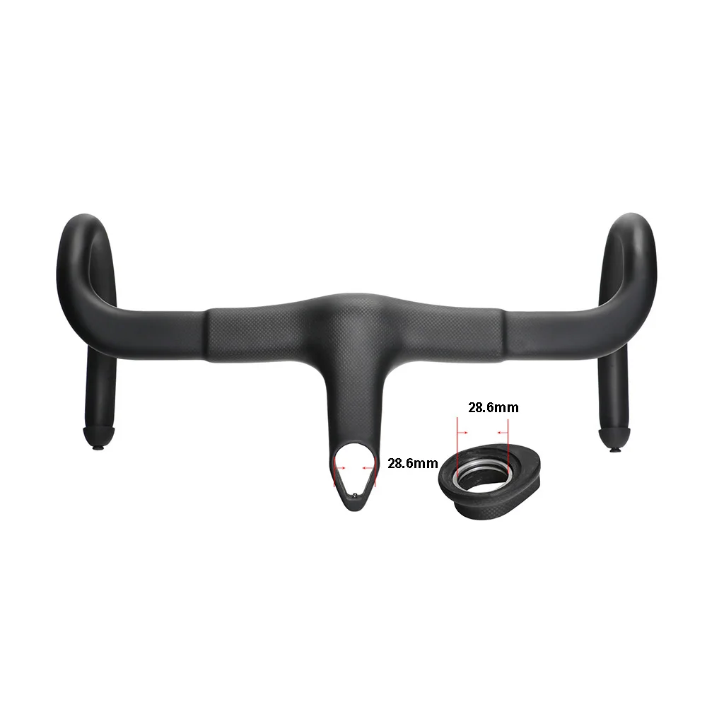 Integrated Road Bicycle Handlebar OEM Full Carbon Fiber For Aero F10 1K Width 400-440mm Stem 90-120mm Bicycle Parts