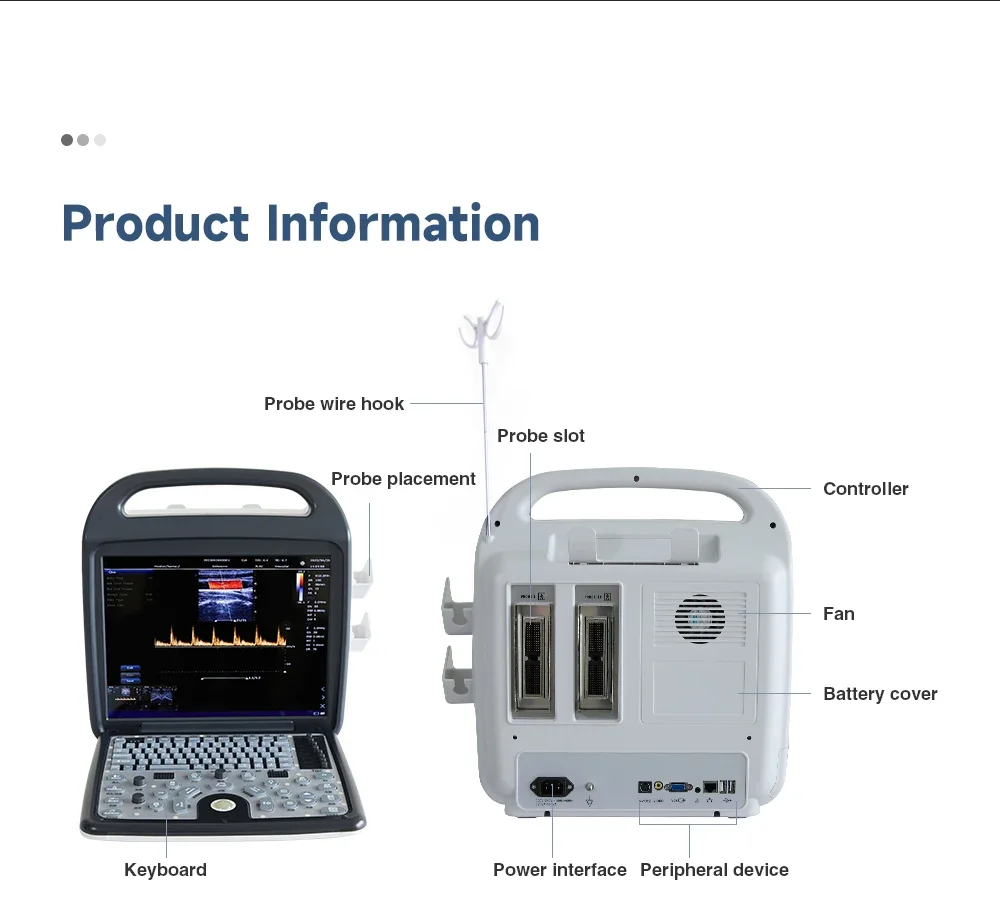 High end color doppler ultrasound scanner medical laptop ultrasound machine Portable ultrasound equipment