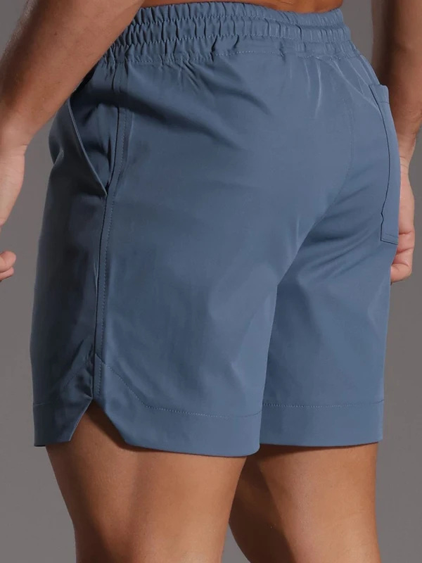 

Летние быстросохнущие мужские тонкие шорты из ледяного шелка для дома, спорта, активного отдыха, бега, фитнеса, легкие, до колена