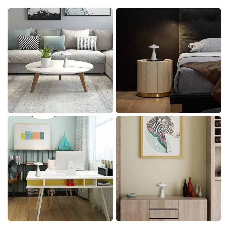 

LED Night Light UFO Mushroom Lamp Creative Atmosphere Projection Lamp Decoration Bedside Lamp Bedroom Table Lamp White