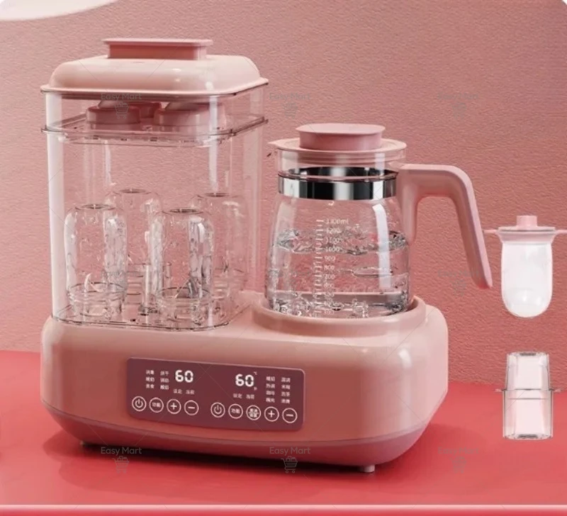 Baby Bottle Sterilizer and Dryer with Warmer, Automatic Electric Steam Sterilization
