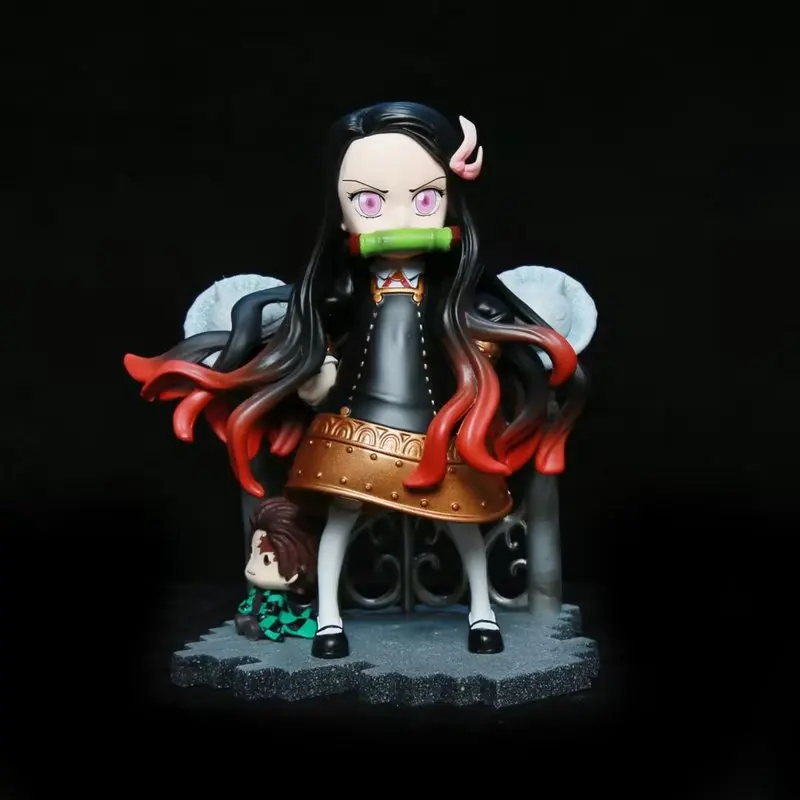 

Spy×Family Series Anya Cos Nezuko Exploding Blood Technique Q Version Figure Collect Decoration Anime Peripheral Birthday Gifts
