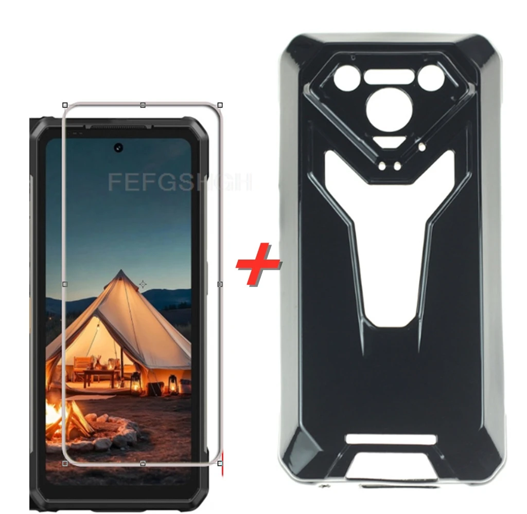 Protective Glass For Ulefone Armor 34 Pro 6.95" Case Silicone Clear Cover On Ulefone  Armor34Pro Armor34 34Pro Tempered Glass