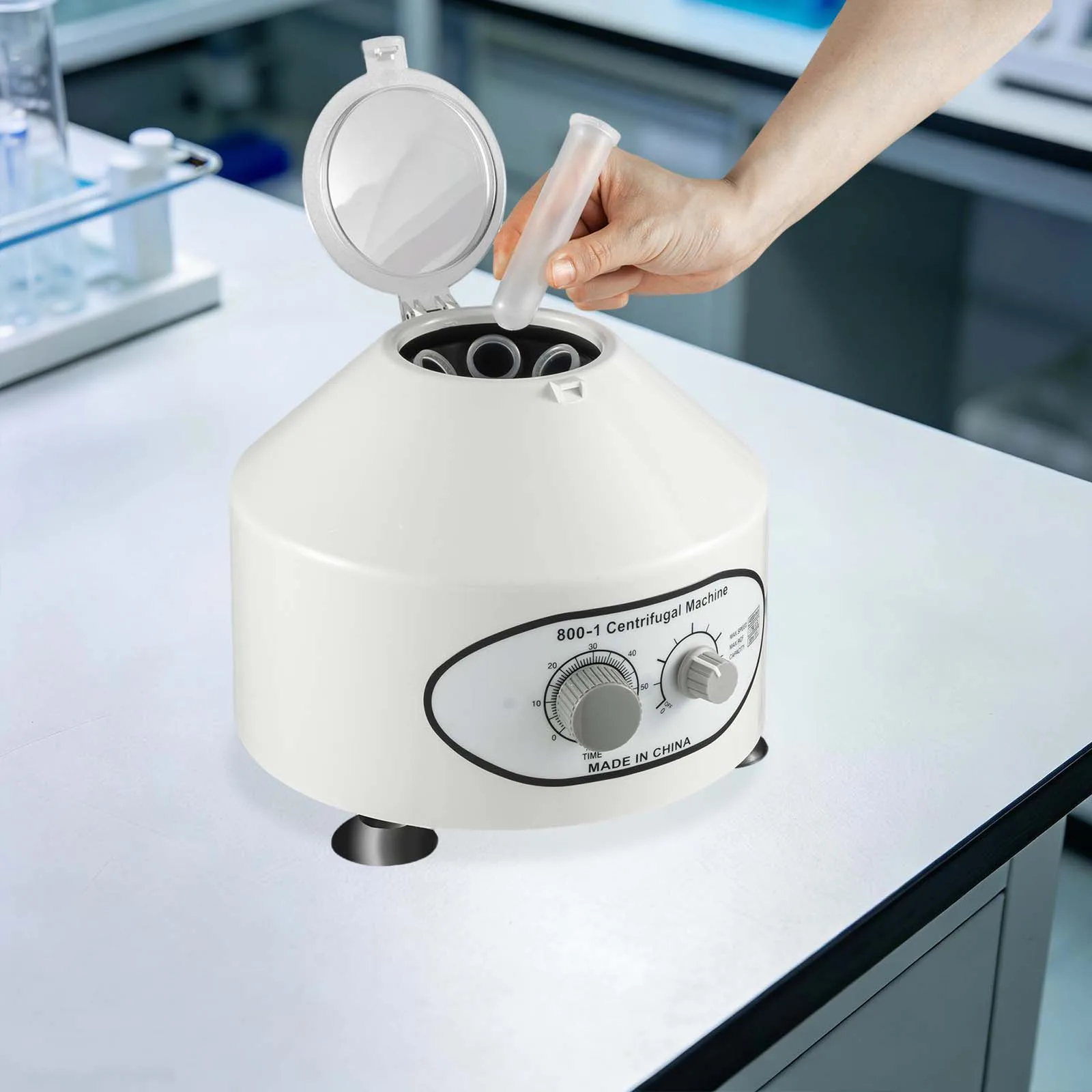 Image of 220-V-Zentrifugenmaschine, 20 ml*6 Reagenzgläser, elektrische Labor-Tischzentrifuge für Bluttrennung, Pflanzenextraktion usw.
