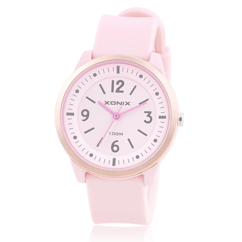 

XONIX новые модные женские спортивные часы водонепроницаемые 100 м для развлечений на открытом воздухе простые кварцевые часы для плавания и дайвинга наручные часы Montre Femme