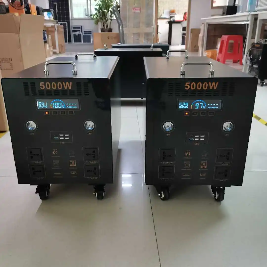 

Portable 5000W solar power plant for camping and outdoor activities