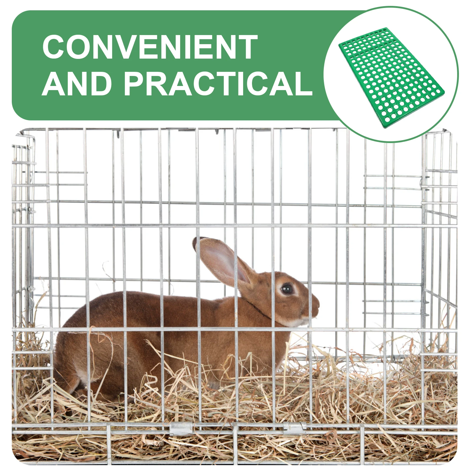 

Rabbit Cage Floor Mat Durable Plastic Leak-Resistant Base Plate Easy to Clean Pet Cage Pad Pet Feet Mat Rabbit Feet Pad