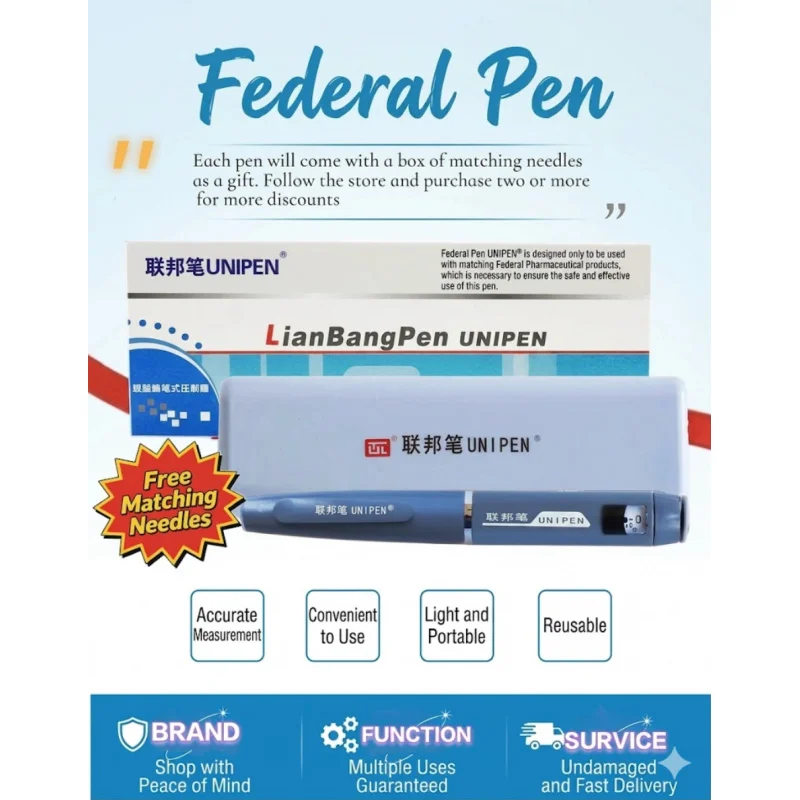 UNIPEN Insulin/Tirzepatide/peptides Pen Injector-Reusable Medical Injector for Diabetic, Compatible with Standard 3ml Cartridges