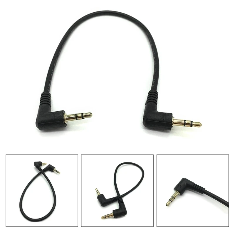 3.5mm Male to Male Stereo AudiosCable 90Degree Angled 3Poles Fit for Car Headphone Auxiliary Cord Wire Converter MP3/MP4