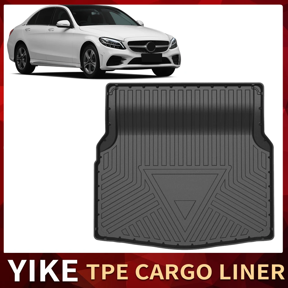 For Mercedes-Benz C-Class W205 2015-2021 Auto Car Cargo Liner All-Weather TPE Non-slip Trunk Mats Boot Tray Carpet Accessories