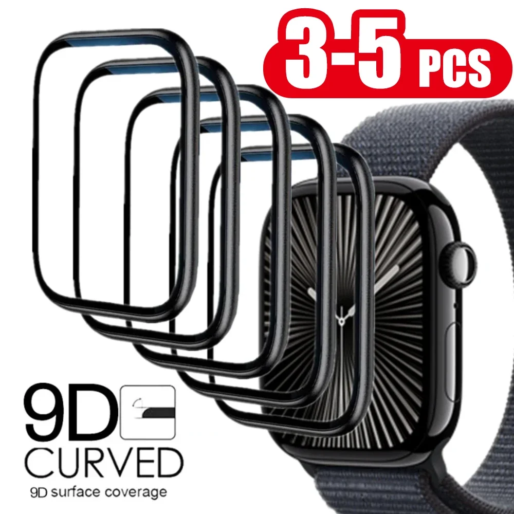 5-3PCS Protector Film for Apple Watch 10 42MM 46MM Screen Protectors  9 Ultra 8 7 6 SE 5 4 3 2 1 40MM 41MM 44MM 45MM 38MM 49MM