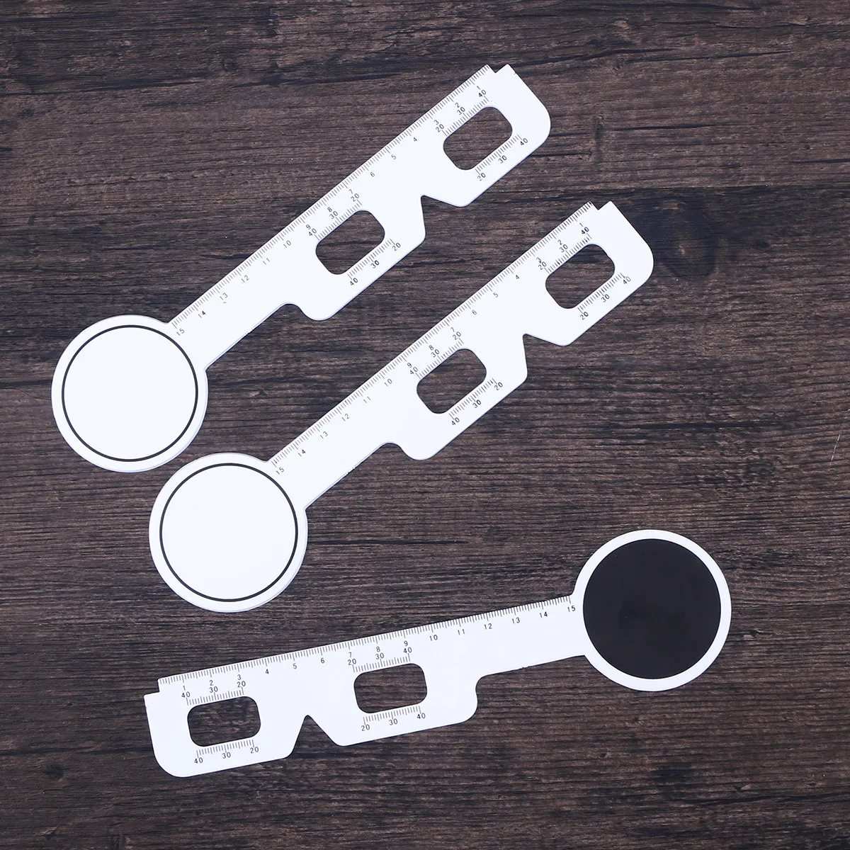 Pupil Distance Ruler 5Pcs Durable White Plastic PD Measuring Tool Optical Eye Gauge for Clinics