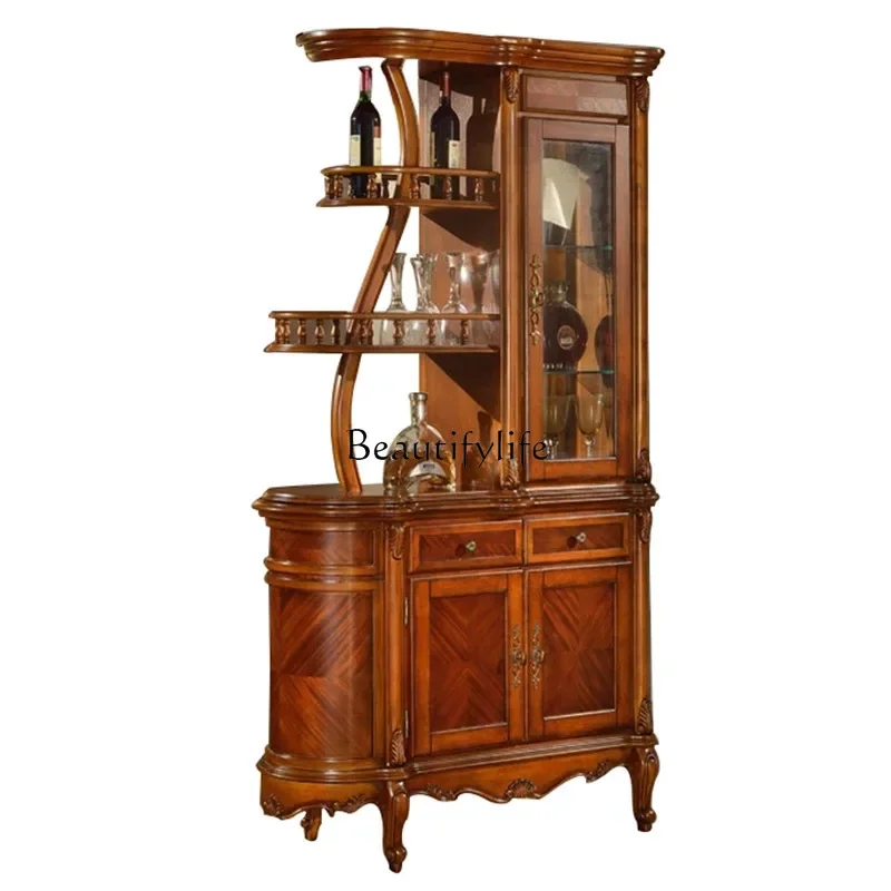 

XX39American partition cabinet Small apartment solid wood screen European partition cabinet