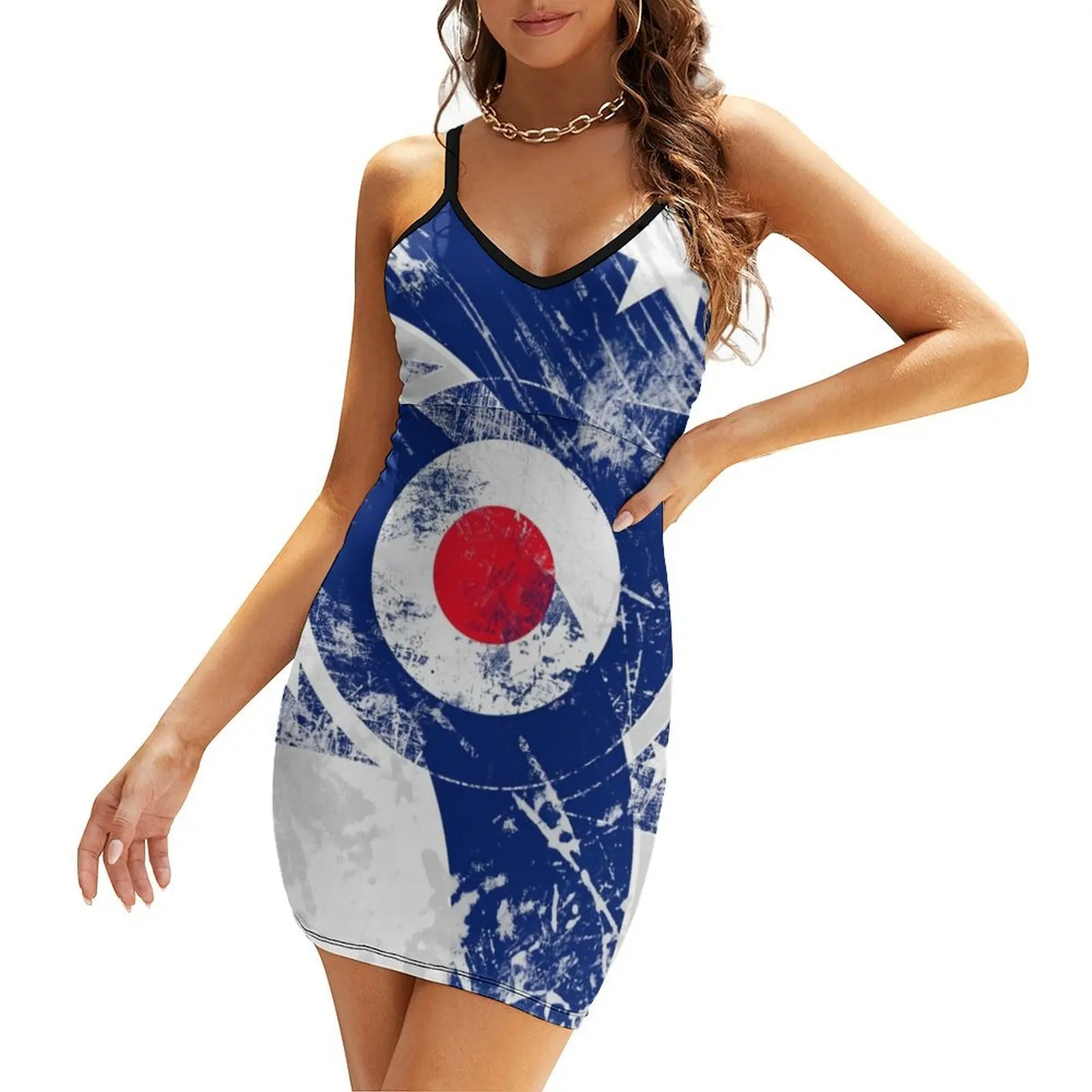 

Grunge Mod Target Roundel Australia Sling Dress summer women's dress 2025 summer dress korean women