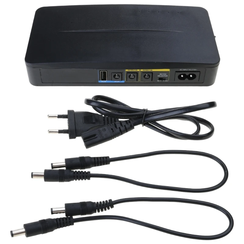 UPS Power Supply 5V9V12V24V Output 10000mAh Uninterruptible Power Supply for Outdoor CCTV Routers,USB Output