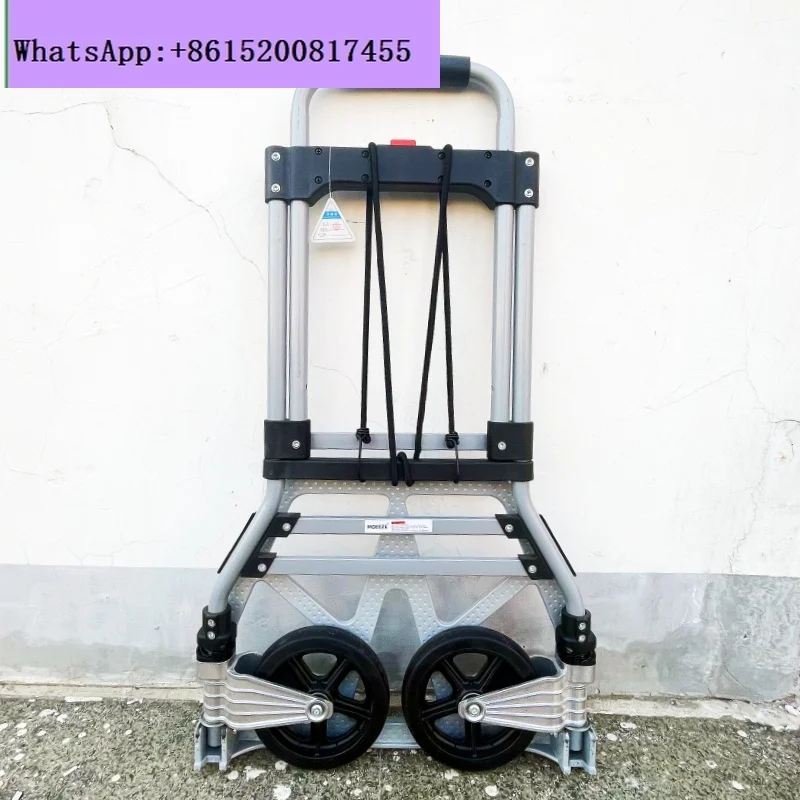 

Hand-pulled cart folding portable trolley camping express truck trailer family truck large luggage cart