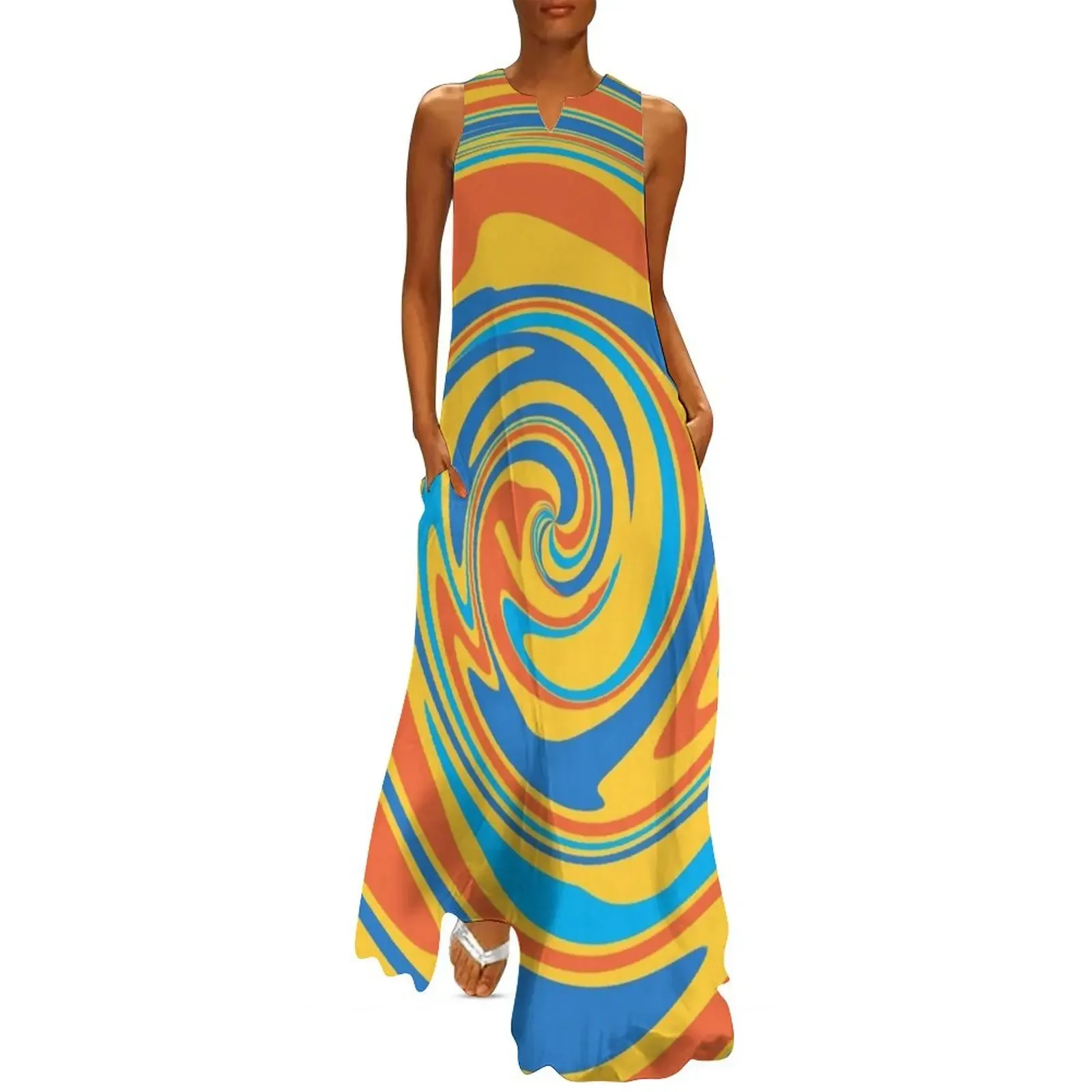 

Tie-Dye Psychedelic Swirl Pattern Long Dress dresses for women 2025 clothing women summer 2025 cute dress Dress