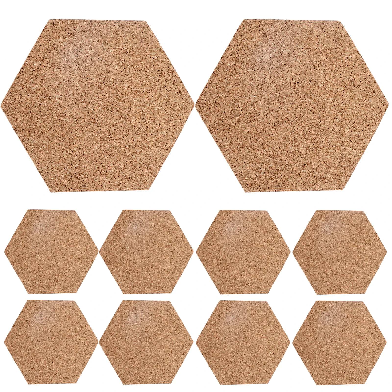 10 لوحات الفلين السداسية 7.5x0.39 بوصة حافة مستديرة الحصير الناعمة المطبخ لوح تسخين كأس منصات ارتفاع درجة الحرارة وعاء مقاومة للحرارة لوح الحرف #1