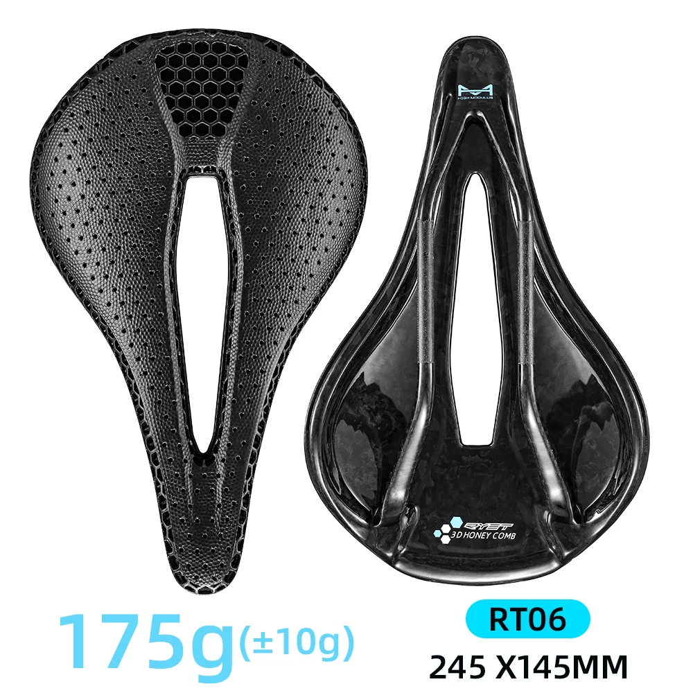 RYET Ultra Full Carbon 3D Printed Bike Saddle 145mm 205g 7*9 High