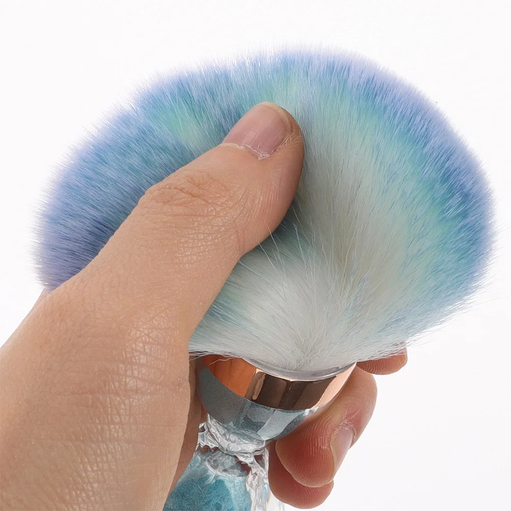 2 قطعة أدوات التجميل فرشاة غبار الأظافر ناعمة كبيرة الرأس لأظافر الأكريليك مسحوق تنظيف مانيكير العناية الفنية المحمولة #2