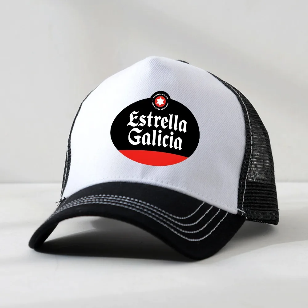 

Estrella Galicia Beer Spain Baseball Cap Beer Unisex Men Trucker Dad Hat Design Outdoor mesh breathable Sports hats Gift