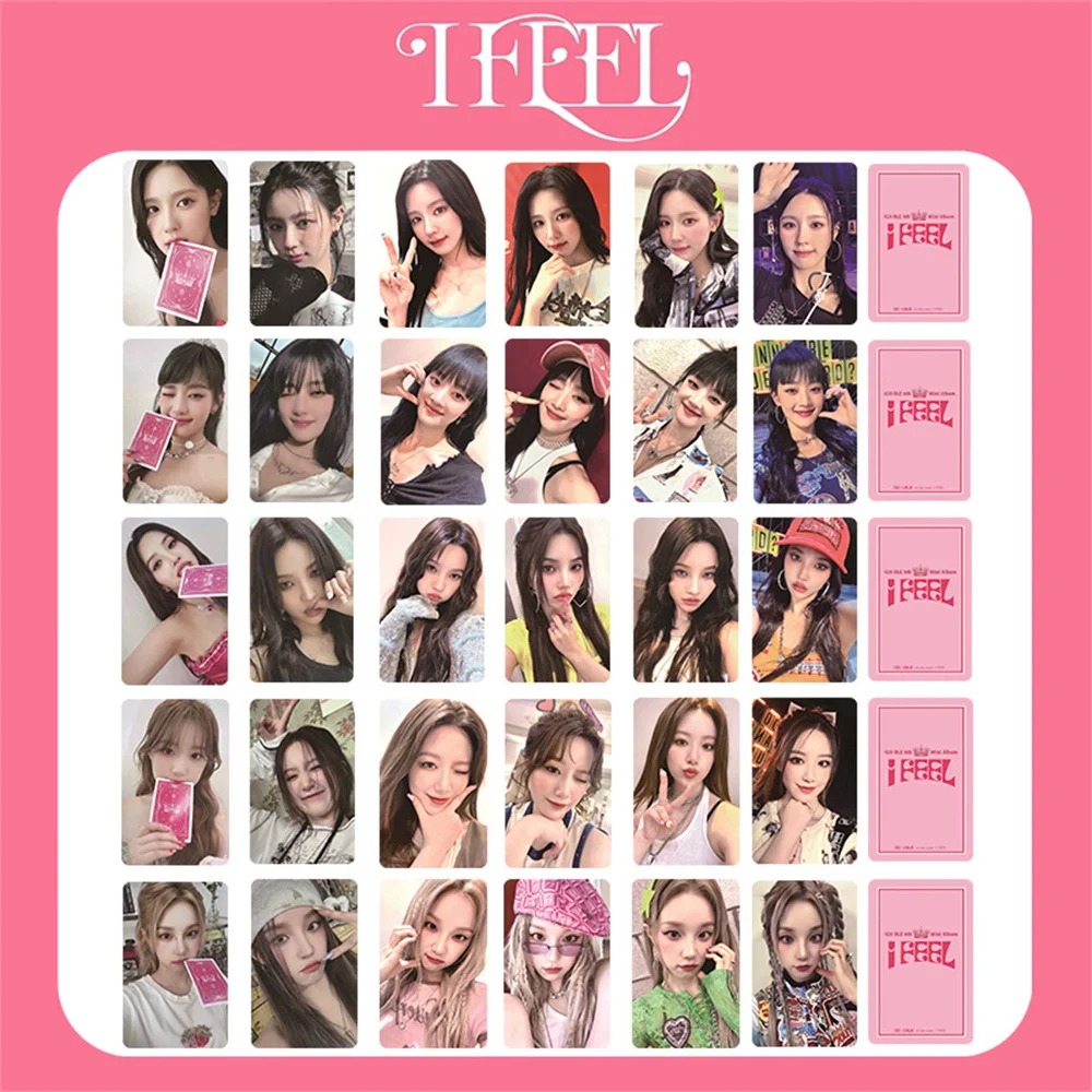 

KPOP (G)I-DLE QUEENCARD Album Photocards I FEEL MiYeon YuQi SoYeon Personal 6pcs LOMO Cards Neverland gidle Fans Collections