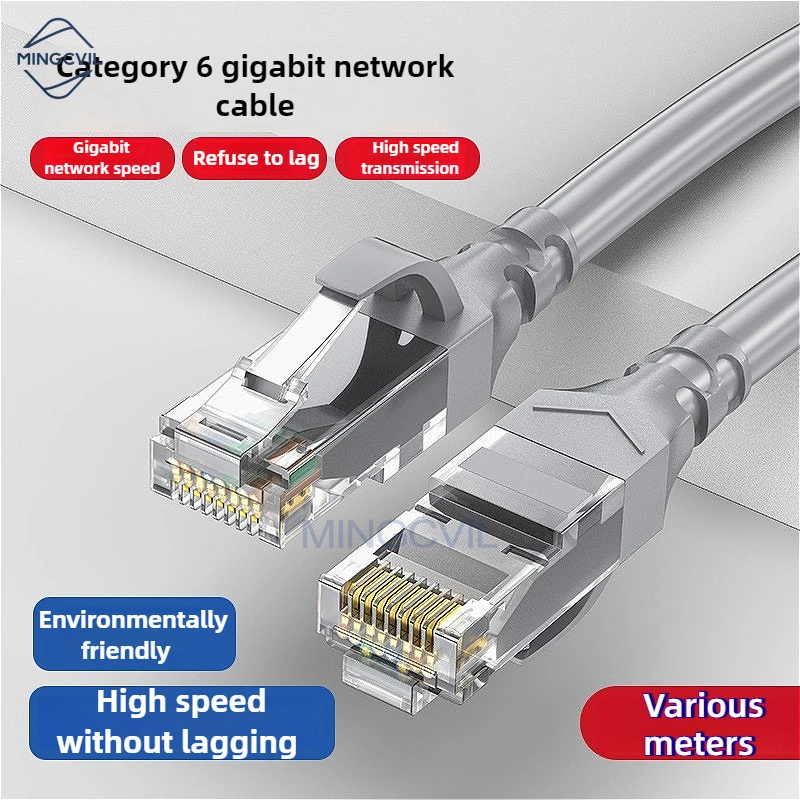 MINGCVIL Cat6 Ethernet Cable Gigabit High Speed 1000Mbps Internet Cable RJ45 Network LAN Patch Cord for Router Laptop PC