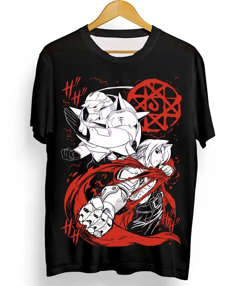 

Summer Heat Trend Popular Animation Shopping Sweat Breathable Casual Men and Women with The Same T-shirt Short 2025 Explosion