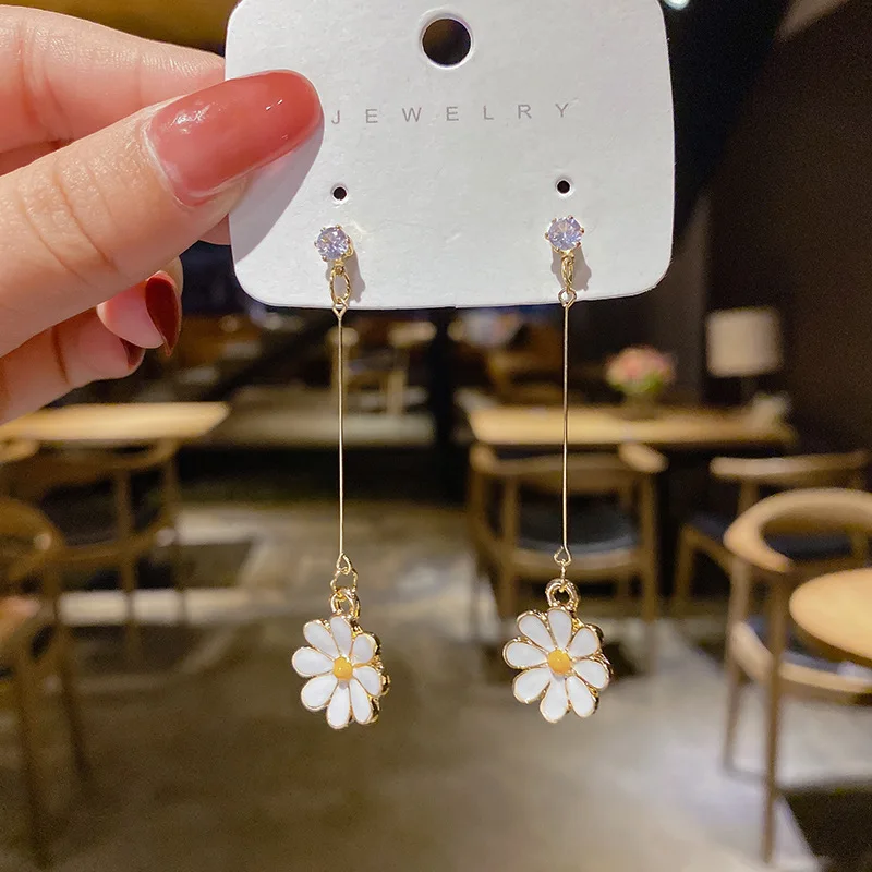 Jea. Angel Flower Earrings For Women Fashion Jewelry Silver Colour Earrings Delicacy Jewelry Gifts Girl Sweet Party Accessories