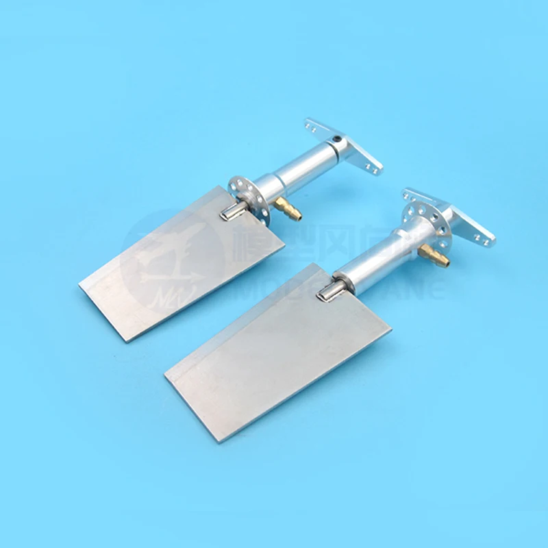 FSR-V15-L130mm CNC Fully Immersed Steering Rudder Metal Rudder Blade+Shaft Bracket+Lubricating Oil Nozzle Kit for RC Boat Model