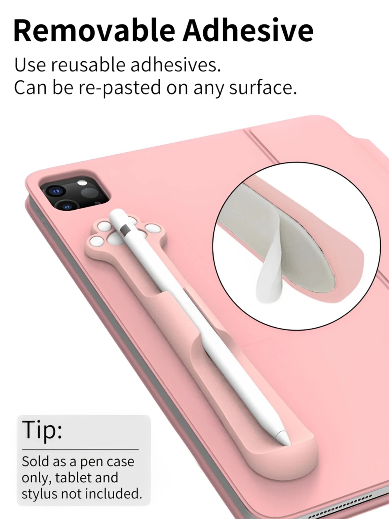 حامل القلم الرصاص سيليكون اللوحي ستايلس فتحة القلم لقلم أبل 1 أو 2 الجيل وسامسونج هواوي شاومي القط حامل القلم المخلب #6