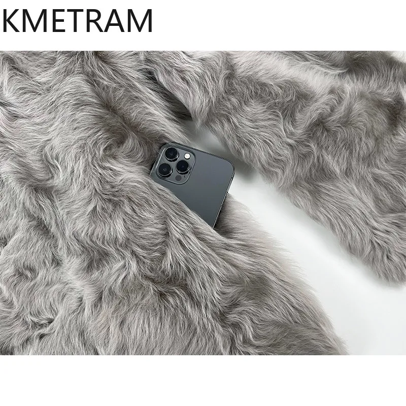 Natuurlijke Wol Schapenvacht Dubbelzijdig Bontjas Vrouw Luxe Omkeerbare Echte Bontjas Hoge Kwaliteit Winterkleding 2025, Fourrure