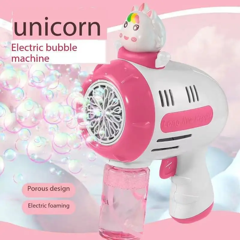 مسدس فقاعات كهربائي من سلسلة سانريو للأطفال ، آلة فقاعات ألعاب ، منفاخ صابون أوتوماتيكي ، ألعاب حفلات صيفية خارجية ، هدية أطفال ، غرزة