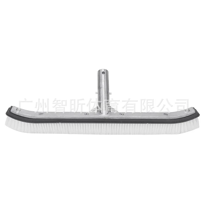 Pool Cleaning Brush 18 Inch Gray Aluminum Handle Pool Brush Aluminum Alloy Handle Swimming Pool Reinforcement Brush