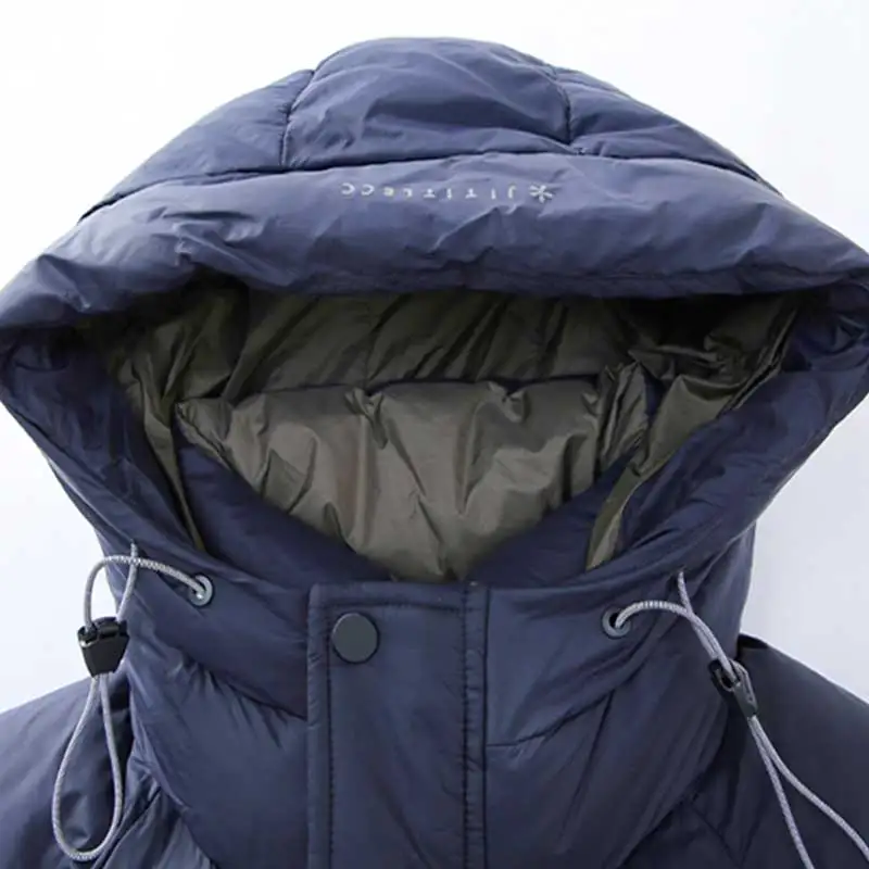 Nuevas Parkas de invierno para hombre, chaqueta gruesa y cálida de felpa para hombre, Parka impermeable a prueba de viento con capucha para hombre, abrigo informal con estampado liso para hombre