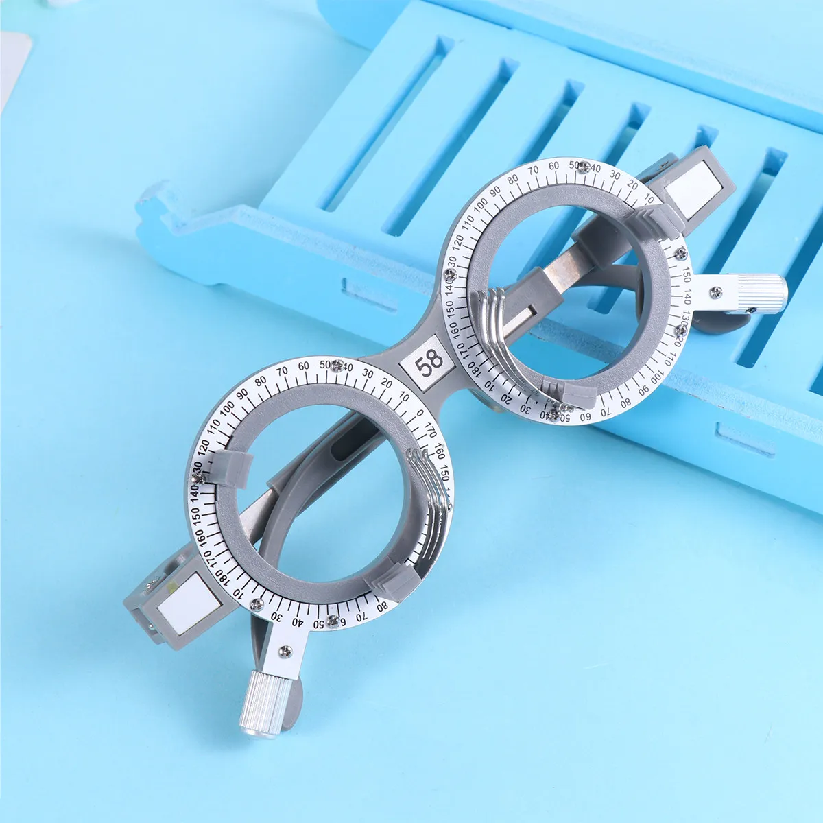 Adjustable Optic Trial Lens Frame Pd 58 Lightweight Metal Plastic Eye Optometry Glasses for Eye Exams Optical Trial Lens Frame