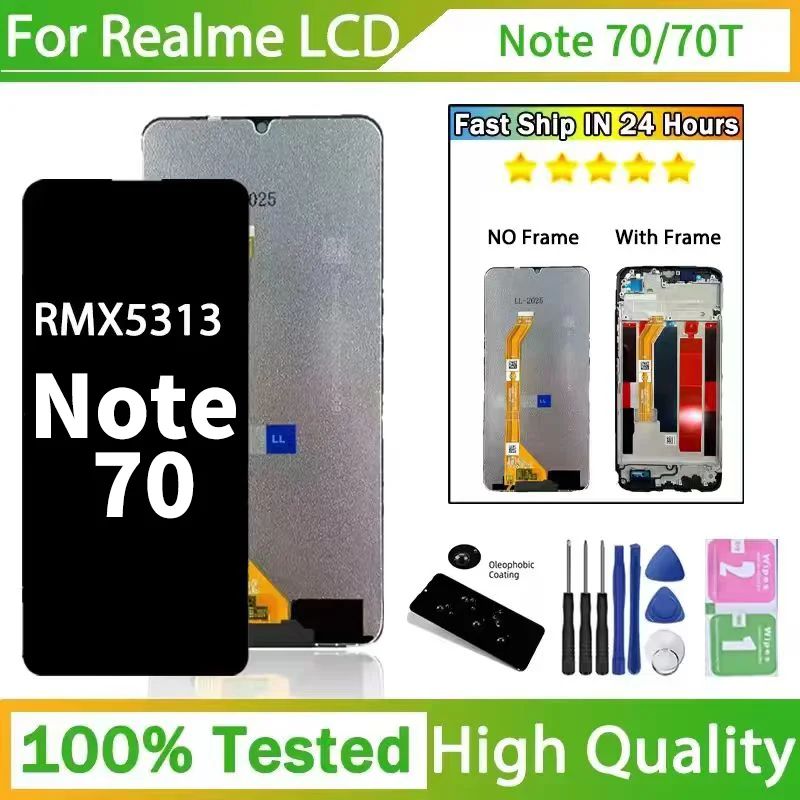 6.74' IPS LCD For Realme Note 70 LCD Display Touch Screen Digitizer Assembly For Realme Note 70T RMX5313 LCD Replacement