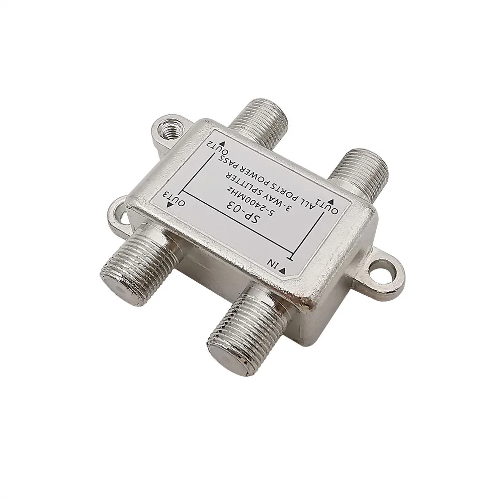 2/3/4 Way Satellite/Antenna/Cable TV Splitter 5-2400MHz SP-04 F Type Female Jack Splitter Home Tv Equipments